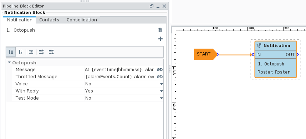 Notification Block Settings
